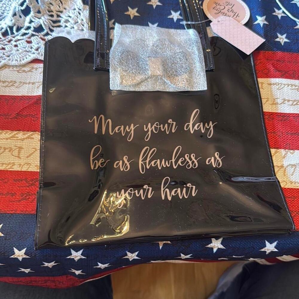 May your Day be as Flawless as your Hair Black and gold glam Tote - Picture 7 of 13